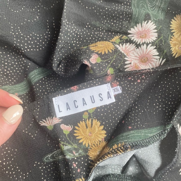 LACAUSA floral midi skirt NWOT - Picture 3 of 3